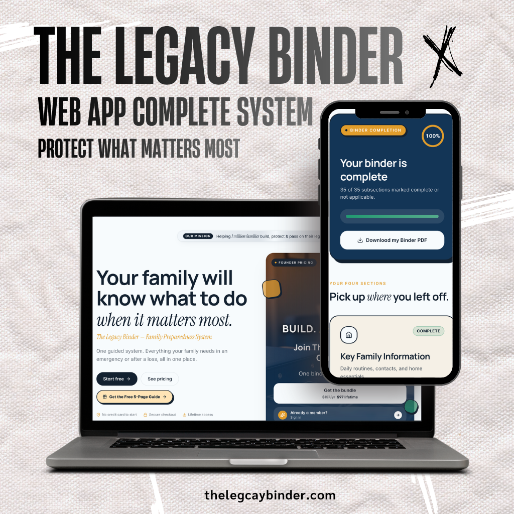 Legacy Binder — Family Preparedness System